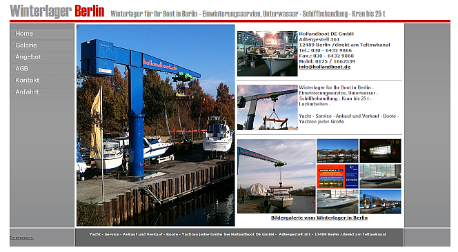Winterlager f&uuml;r Ihr Boot in Berlin
